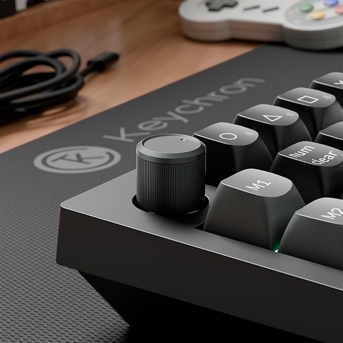 Keychron V0 Ultra 8K Polling Rate Wireless (2.4 GHz & Bluetooth) ZMK Custom Number Pad with Hot-swappable Switches 360-Hr Battery PBT Keycaps for Mac Windows Linux