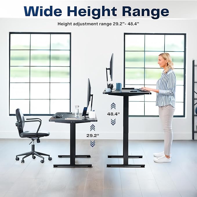 VIVO Large Electric 83 x 30 in Standing Desk, Memory Height Adjustment, 1B Series, Holds 220 lbs, White Top White Frame, DESK-KIT-1W8W