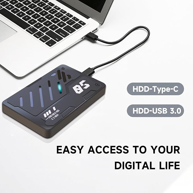 Ultra Slim Portable External Hard Drive USB 3.0 HDD Storage for PC, Laptop, Mac, Xbox one, PS4, PS5 (500GB)