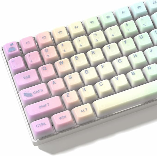 Womier Keyboard Keycaps Jelly - Shine Through keycaps, Transparent Clear Key Cap, Custom 60 65 75 100 Percent for Cherry MX, Outemu, Gateron Mechanical Keyboards (MDA Profile-Starry Sky)