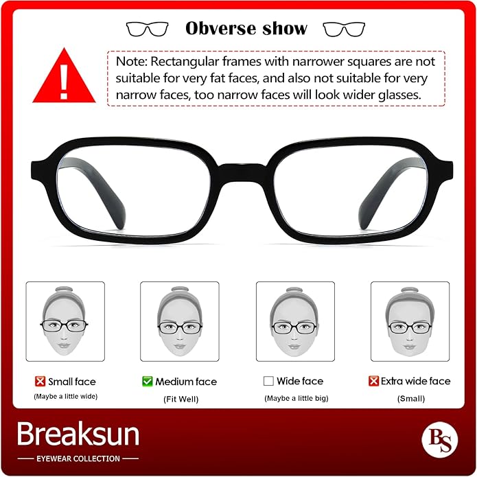 Retro Rectangle Glasses for Women Men Small Square Blue Light Blocking Glasses Vintage Eyeglasses
