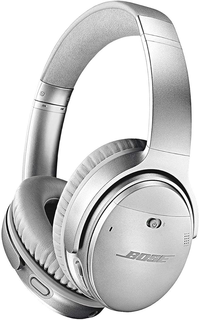 Bose QuietComfort 35 (Series II) Wireless Headphones, Noise Cancelling - Silver (Renewed)