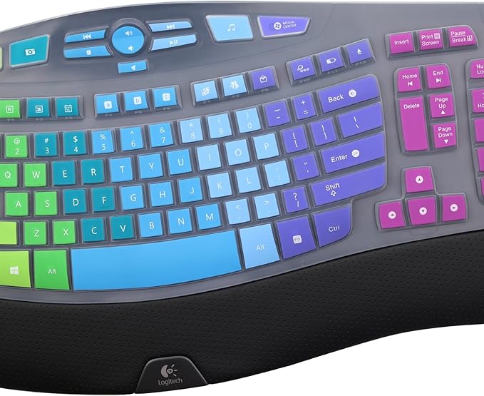 Logitech Keyboard Cover for K350, MK570, MK550 - Protective Skin - Rainbow
