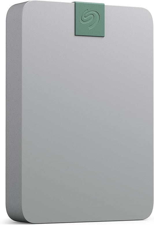 Seagate Ultra Touch HDD, 4TB, Externe harde schijf, Mac & Chromebook, gerecycled materiaal, USB-C-compatibiliteit met pc, Dropbox en Mylio inbegrepen, Cloud White, Data Rescue Service (STMA4000400)