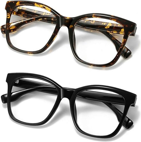 Oversized Square Blue Light Blocking Glasses for Women and Men - Gaming & Computer Anti-Fatigue