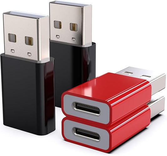 USB-C Female to USB Male Adapter,USB-A to USB Type-C Converter Compatible with Apple MagSafe Watch 10/9/8/7/SE/Ultra,Car,iPhone 16 15 14 13 12 Mini Pro Max,iPad,Galaxy,Pixel 9 8 7 6,CarPlay,Wall Plug