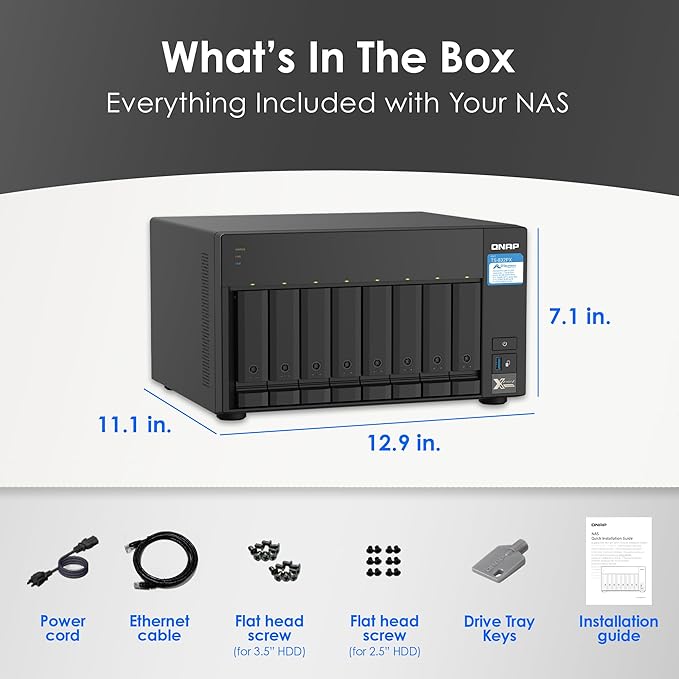 QNAP TS-832PX-4G 8 Bay High-Capacity NAS with 10GbE SFP+ and 2.5GbE