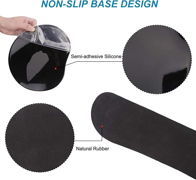 ARTSO Ergonomic Mouse Pad with Wrist Rest, Comfortable Keyboard Wrist Rest, Memory Foam Mousepad for Computer Keyboard, Mouse Pad Set for Easy Typing, Pain Relief, Night Butterfly