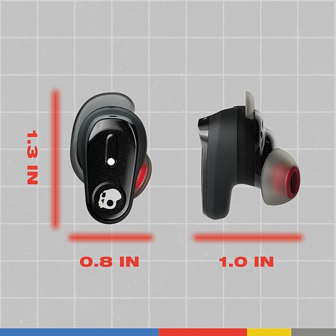 Skullcandy Method 360 ANC Wireless Earbuds, Sound by Bose, Bluetooth Headphones, Premium Noise Cancelling, Up to 40 Hrs Battery, Sweat and Water Resistant, Microphone for iPhone Android - Plasma