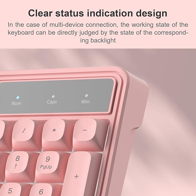 Camiysn Wire Gaming Keyboard, 7 Colorful Rainbow Backlight Classic Gaming Keyboard (Pink-Set)