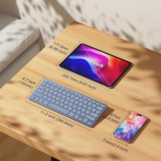 OMOTON Bluetooth Keyboard Compatible with iPad 10th Generation, iPad 10.2 (9th/8th/7th), iPad Pro 13/12.9/11 inch, iPad Air/Mini and More iOS Devices, Deep Blue