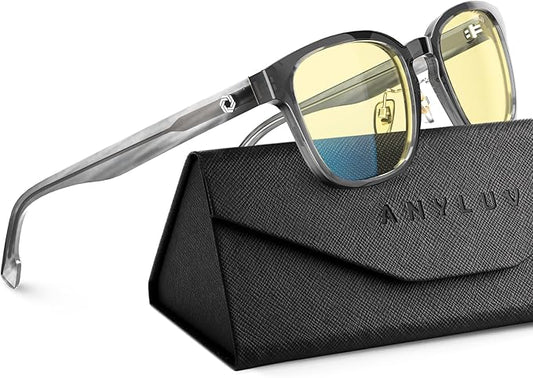 ANYLUV Blue Light Glasses Men Women Computer Gaming Glasses Anti Eyestrain Lightweight Blue Light Blocking Glasses