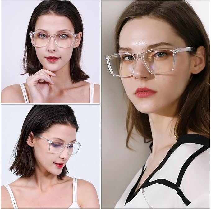 ANDWOOD Blue Light Blocking Glasses Men Women Computer Filter Large Frame Bluelight Blocker Anti Blue Ray Lightweight AR002