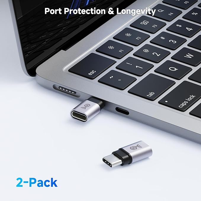 Cable Matters 2-Pack USB C Extender Adapter, Up to [4K@240Hz Video, 240W Charging, 40Gbps Data Transfer], USBC Female to USBC Male Adapter, USB Type C Extender