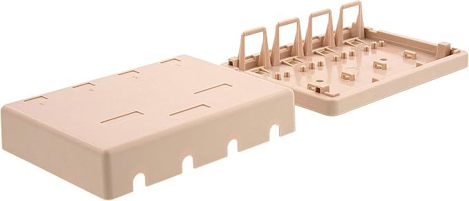 Networx® 4-Port Ethernet Keystone Jack Surface Mount Box, Unloaded, Ivory