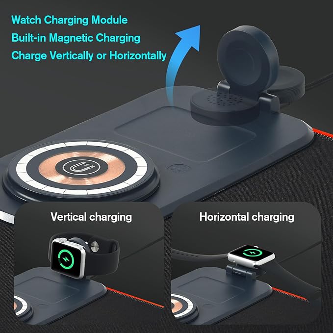 ELUTENG Mouse Pad with Phone Holder 4in1 Wireless Charging Desk Mat RGB Ultra-Smooth Gaming Mousepad Waterproof Home Office Large Desk Pad 31.5"x11.81" Large Desk Pad Non-Slip Base Keyboard Pad
