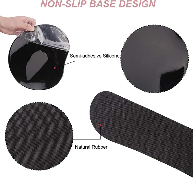 ArtSo Upgraded Wrist Rest Support for Mouse Pad & Keyboard, Ergonomic Gel Mousepad Non-Slip Rubber Base Home,Office Pain Relief & Easy Typing Cushion Neoprene Cloth & Soft Memory Foam, Pink Marble