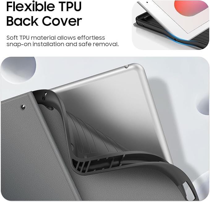 FINTIE Backlit Keyboard Case for iPad 9th / 8th / 7th Generation (2021/2020/2019) 10.2 Inch, Soft TPU Back Cover with 7 Colors Backlight Magnetically Detachable Bluetooth Keyboard, Composition Book