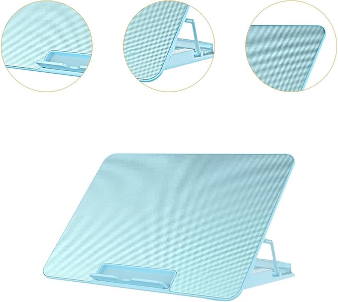 Laptop Cooling Pad with 6 Fans and Adjustable Height for Enhanced Performance, Blue
