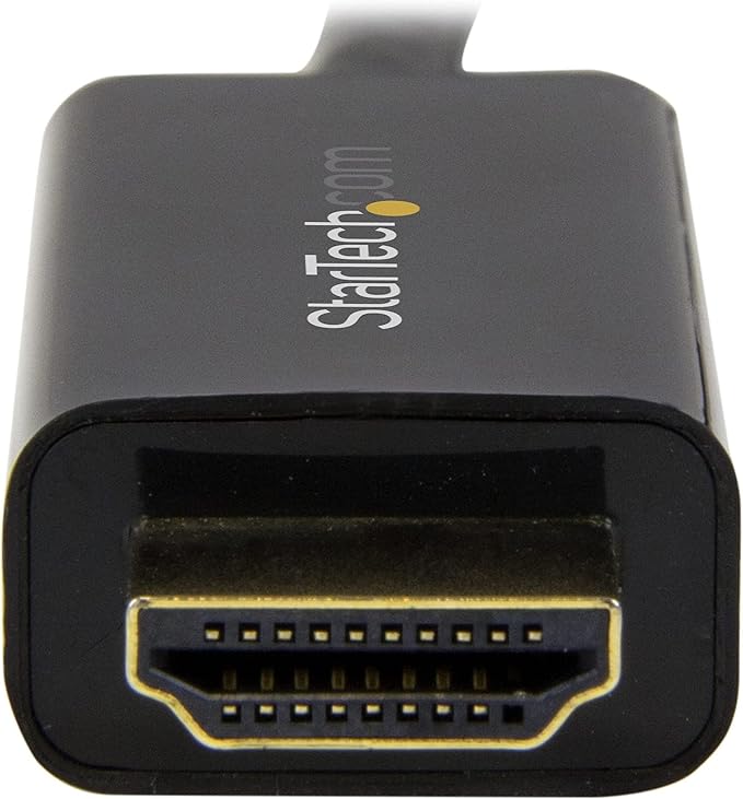 StarTech.com 10ft (3m) DisplayPort to HDMI Cable - 4K 30Hz - DisplayPort to HDMI Adapter Cable - DP 1.2 to HDMI Monitor Cable Converter - Latching DP Connector - Passive DP to HDMI Cord (DP2HDMM3MB)