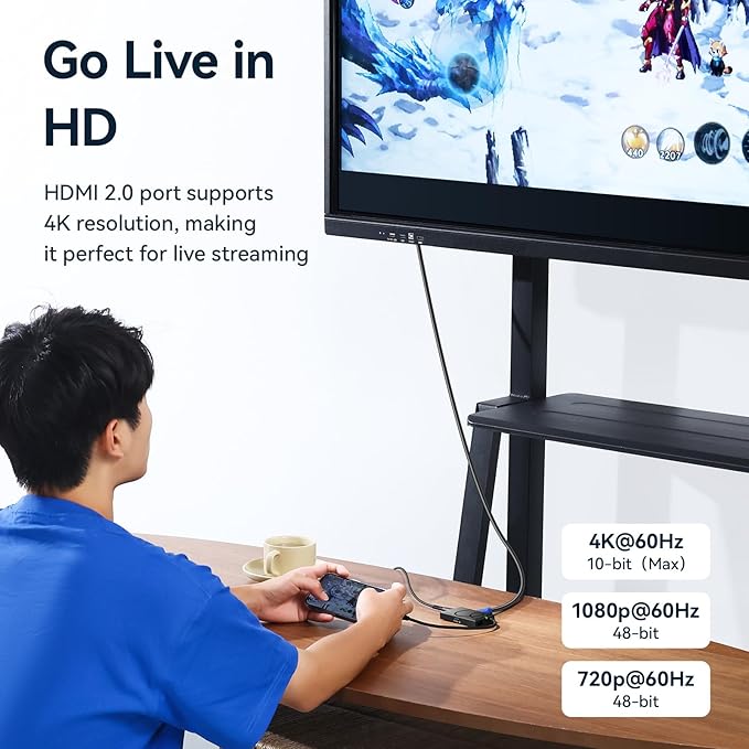 ULANZI H1 USB C Hub Docking Station 4k HDMI Monitor, PD 100W Charging Dual 10Gbps USB 3.2 Date Transfers, 1/4" Thread with Cold Shoe Mount for iPhone iPad MacBook Air Video Recording