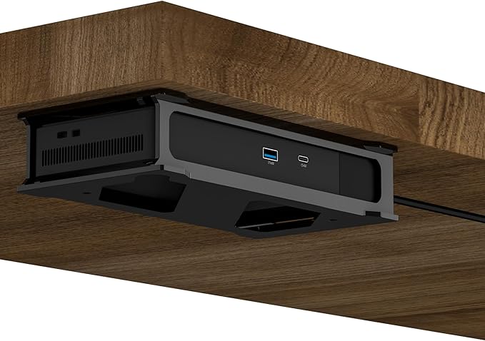 Wall and Under Desk Mount Compatible with Dell WD19 Series Dock, Acrylic Holder Docking Station Mounting Stand for Dell WD19, WD19S, WD19DC, WD19DCS, WD19TB, WD19TBS, WD22TB4 Dock