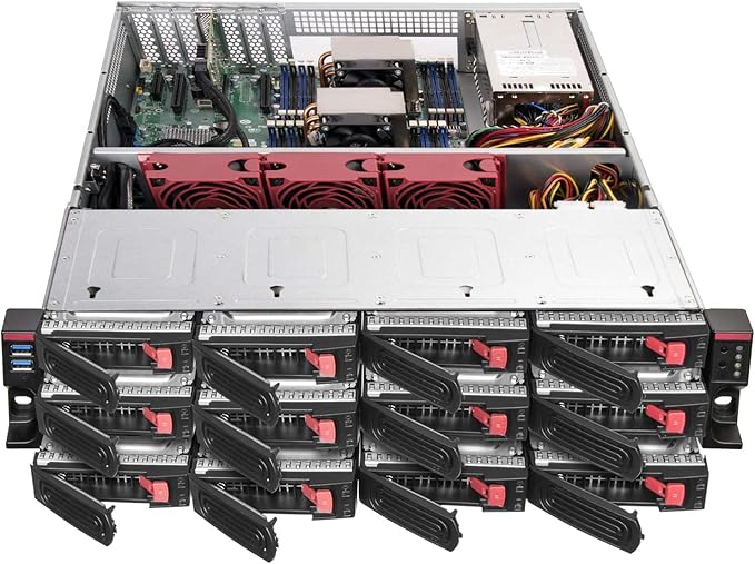 Silverstone Technology 2U 12-Bay 2.5" / 3.5" HDD/SSD rackmount Storage Chassis with Mini-SAS HD SFF-8643 12 Gb/s Interface RM22-312