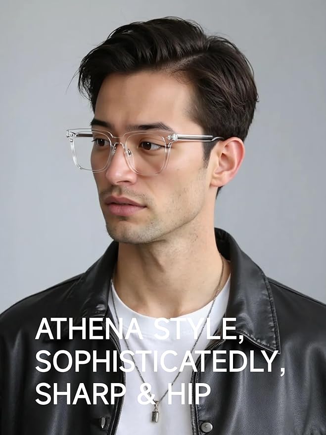 Oversized Square Blue Light Glasses for Woman Men fashion Reduce Eyestrain Protection for TV/Computer/Gaming