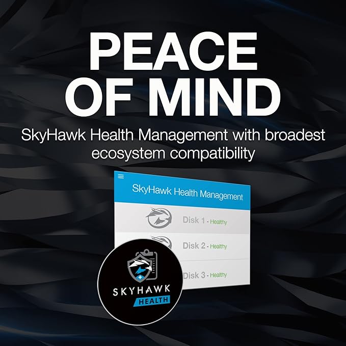 Seagate Skyhawk AI 12TB Video Internal Hard Drive HDD – 3.5 Inch SATA 6Gb/s 256MB Cache for DVR NVR Security Camera System with in-House Rescue Services – Frustration Free Packaging (ST12000VE003)