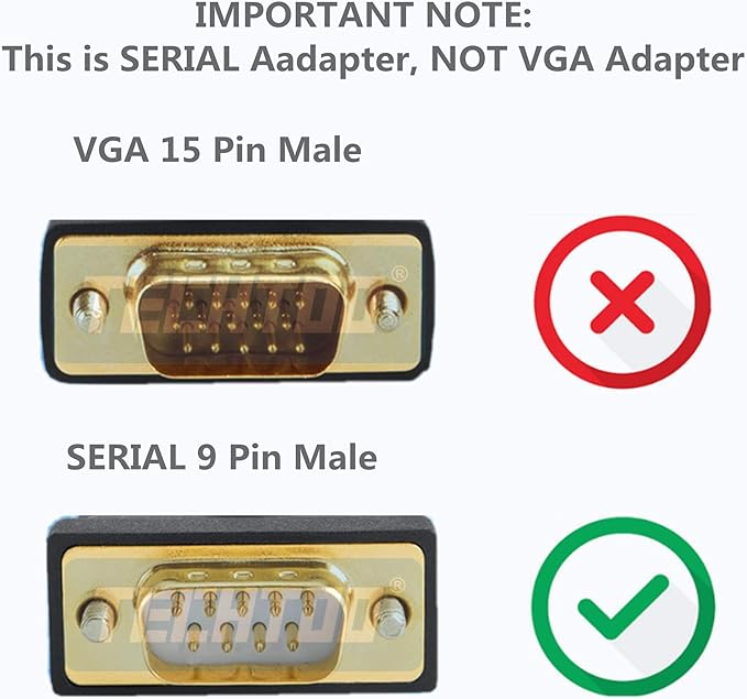 2 Port Professional FTDI CHIP USB to RS232 Serial Cable DB9 Serial Adapter Converter 9-Pin Male to Male with Thumbscrews (W/Thumbscrews, 2 RS232 Port)