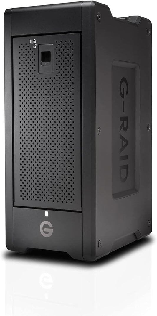 SanDisk Professional 192TB G-RAID Shuttle 8 - Transportable Enterprise-Class 8-Bay External Hard Drive, Thunderbolt 3 and USB-C, Hardware RAID, Up to 1690MB/s Read - SDPH48H-192T-NBAAB