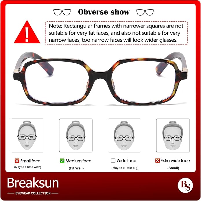 Retro Rectangle Glasses for Women Men Small Square Blue Light Blocking Glasses Vintage Eyeglasses
