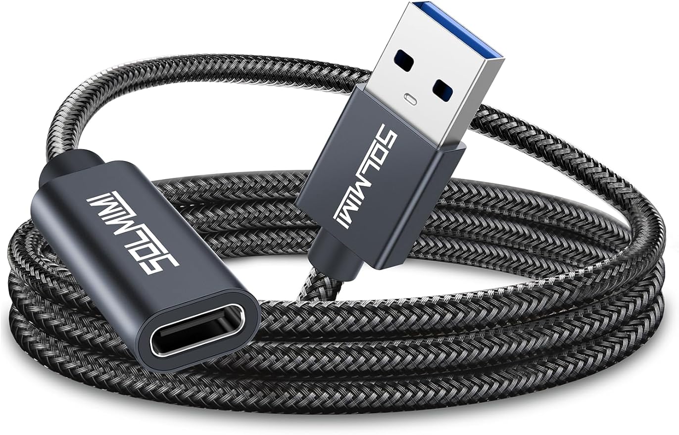 Male Adapter 5gbps High Speed Transfer, USB A to USB C Adapter Charger Coverter for iPhone 15 16 17 Samsung S23, USB C Headphone U Disk PC(100cm)