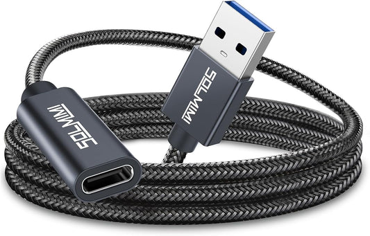 Male Adapter 5gbps High Speed Transfer, USB A to USB C Adapter Charger Coverter for iPhone 15 16 17 Samsung S23, USB C Headphone U Disk PC(100cm)