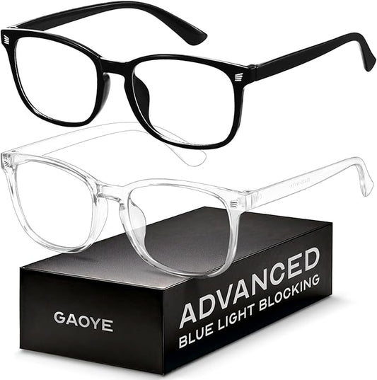 Gaoye Blue Light Glasses for Men - Blocking Square Eyeglasses, Anti UV Ray Computer Gaming Glasses Blue Blockers for Women