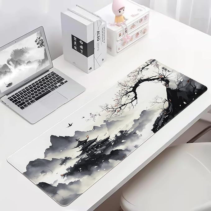 Mouse Pad Gaming Mousepad 35.4 x 15.7in Large Mouse Pad for Keyboard,Non-Slip and with Stitched Edges,Keyboard Pad Desk mat for Home Office and School