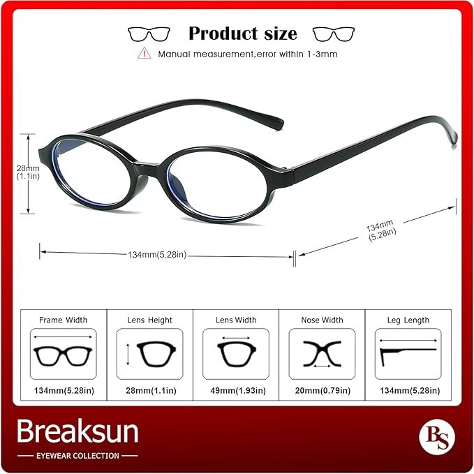 Retro Small Oval Glasses for Women Men 90s Small Face Blue Light Eyeglasses Cosplay Y2K Fake Glasses