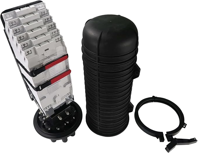 Eaton Tripp Lite Fiber Optic Splicing Enclosure, Fiber Splice Dome, 1152 Fiber Capacity Single Mode & Multimode, 6 Cable Trays, Outdoor IP68 Rated, Lifetime Manufacturer's Warranty (N600D-0144-6)