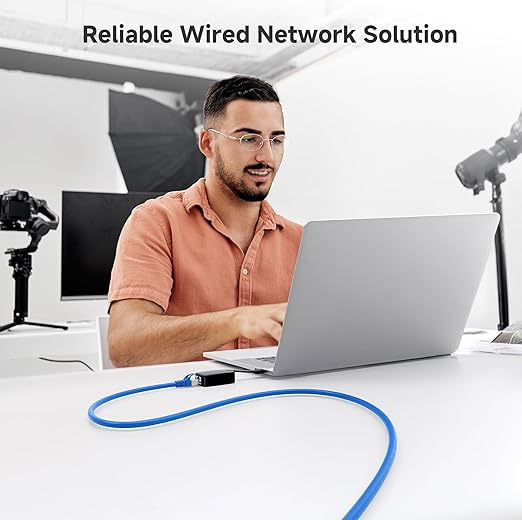 Cable Matters 10Gbps Snagless Short Shielded Cat 6A Ethernet Cable - 3ft, Cat 6A Cable, Cat6A Cord, Ethernet Cord, Blue