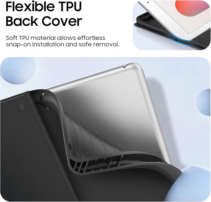FINTIE Backlit Keyboard Case for iPad 9th / 8th / 7th Generation (2021/2020/2019) 10.2 Inch, Soft TPU Back Cover with 7 Colors Backlight Magnetically Detachable Bluetooth Keyboard, Black