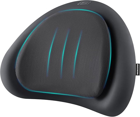 Skechers Lumbar Pillow Premium Memory Foam,Double-Layer-Office Chair Cushion for Tailbone Pain Relief,Butt Pillow for Office Chair,Car seat Cushion,Long Sitting Office Workers,and Car Drivers,Black