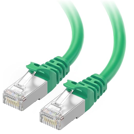 Cable Matters 10Gbps Snagless Shielded Cat 6A Ethernet Cable - 20ft, Cat 6A Cable, Cat6A Cord, Ethernet Cord, Green