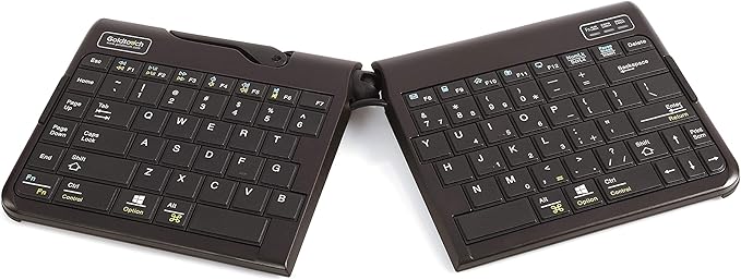 Goldtouch GTP-0044W Go!2 Bluetooth Wireless Mobile Keyboard, Portable Foldable Travel Keyboard Black