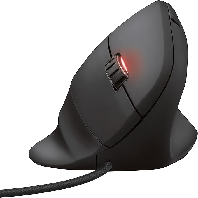Trust Gaming GXT 144 Rexx Vertical Ergonomic Gaming Mouse, 250-10,000 DPI, 6 Buttons, Black