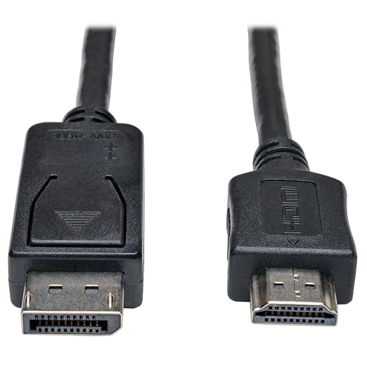 TRIPP LITE DisplayPort to HDMI Cable Adapter, DP to HDMI, 1080p, Male-to-Male, 20 Feet / 6.1 Meters, 3-Year Warranty (P582-020)