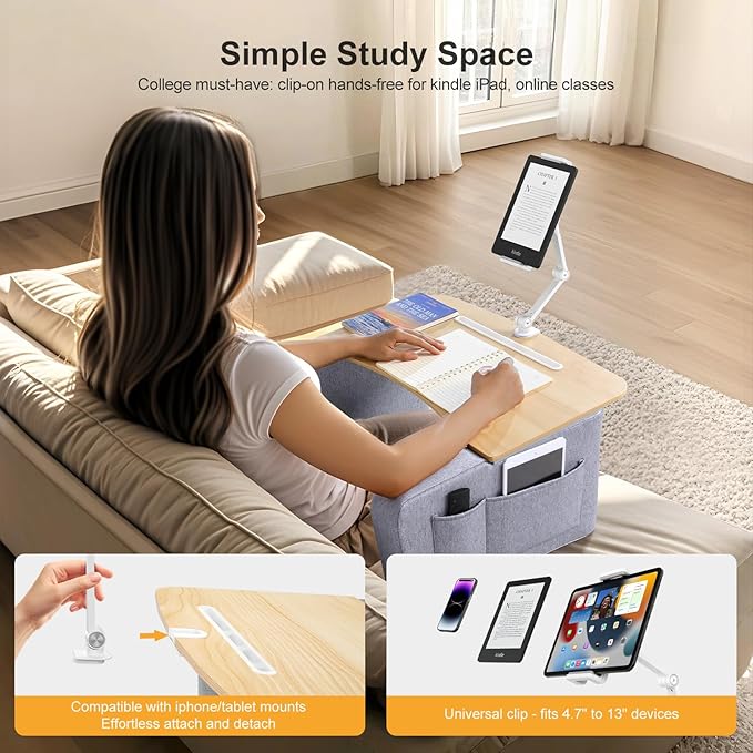 Lap Desk for Adults with Arm Rests,Ergonomic Laptop Pillow Stand for Bed,Couch,Floor,Large Table for Long Hours Work,Eating,Gaming,Reading and Writing,Lap Laptop Desk for College Dorm Room