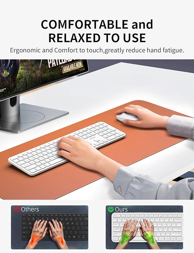 Philips Wireless Keyboard and Mouse Combo,2.4G 2 in 1 Receiver Cordless Full Size Keyboard and Mice,Ultra Slim and Quiet Keyboard & Ergonomic Mice for Windows XP/7/8/10,Mac OS X10.4 or Higher-White