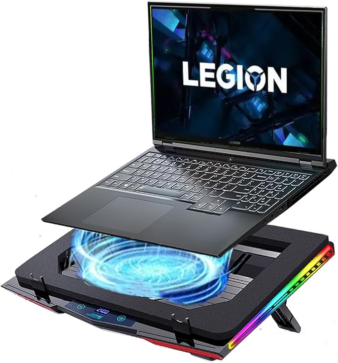 Cooling Pad for Lenovo Legion 5 5i 7 7i Pro 5 5i 7 7i 9i Ultimate i9 Legion Slim 5 Gaming Laptop,It is a Heat Dissipation Monster with Powerful Turbo Fan Can Fast Cooling,RGB Light