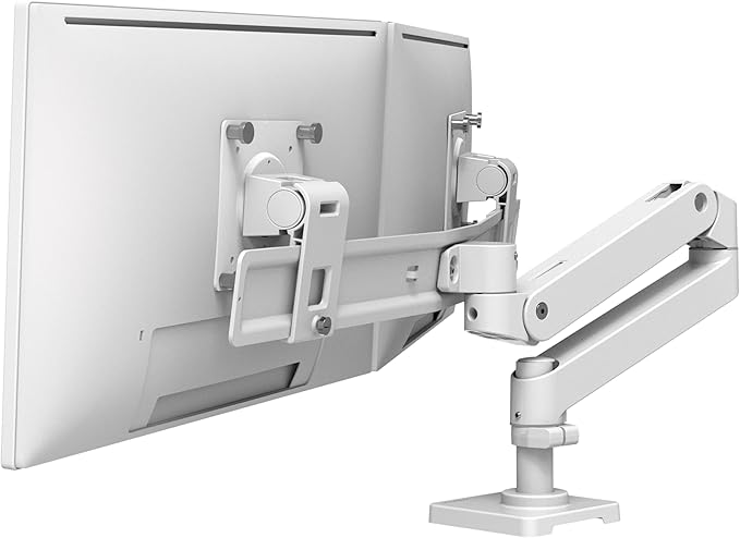 Ergotron – Upgraded LX Pro Premium Dual Direct Monitor Arm, VESA Desk Mount – for 2 Monitors Up to 27 Inches, 9 lbs Each – White