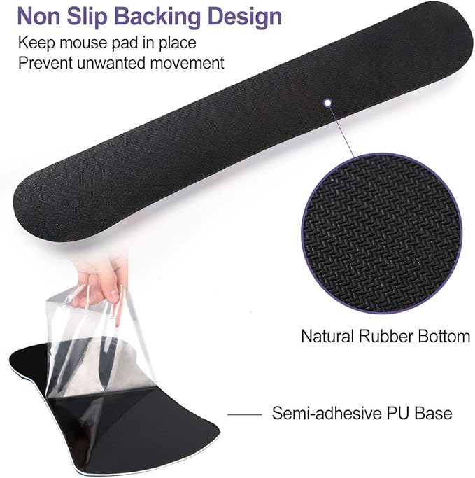 ToLuLu Keyboard Wrist Rest Pad Ergonomic Mouse Pad Set, Gel Mouse Pad for Computer Laptop, Non Slip Mousepad Keyboard Wrist Support Raised Memory Foam for Easy Typing Pain Relief, Art Butterflies